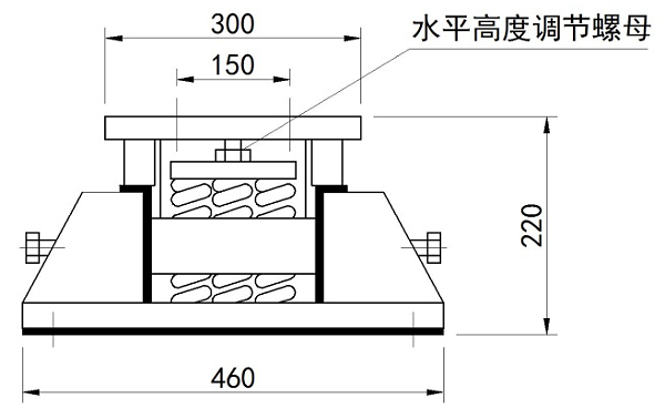 ZDO 型大载荷阻尼弹簧隔振器 示意图1