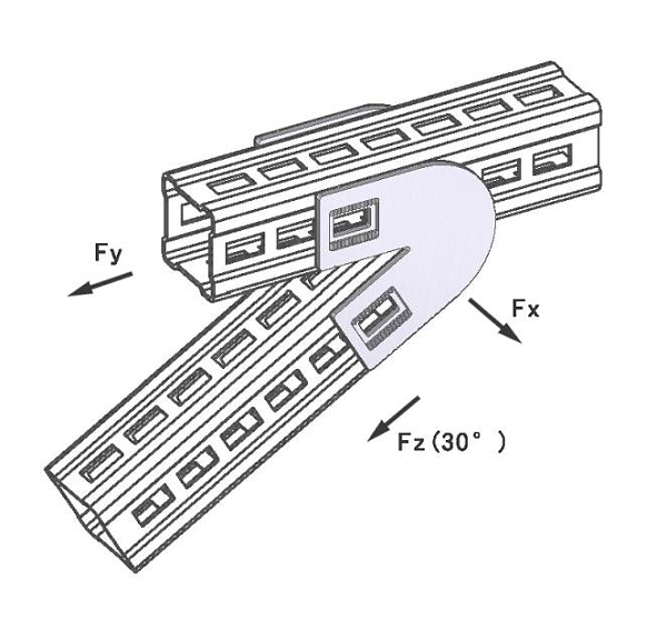 30度角平面连接件