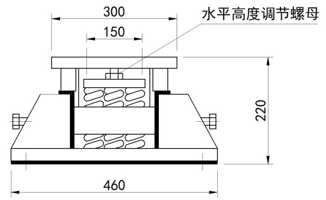 ZDO 型大载荷阻尼弹簧隔振器 示意图1