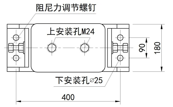 ZDO 型大载荷阻尼弹簧隔振器 示意图2