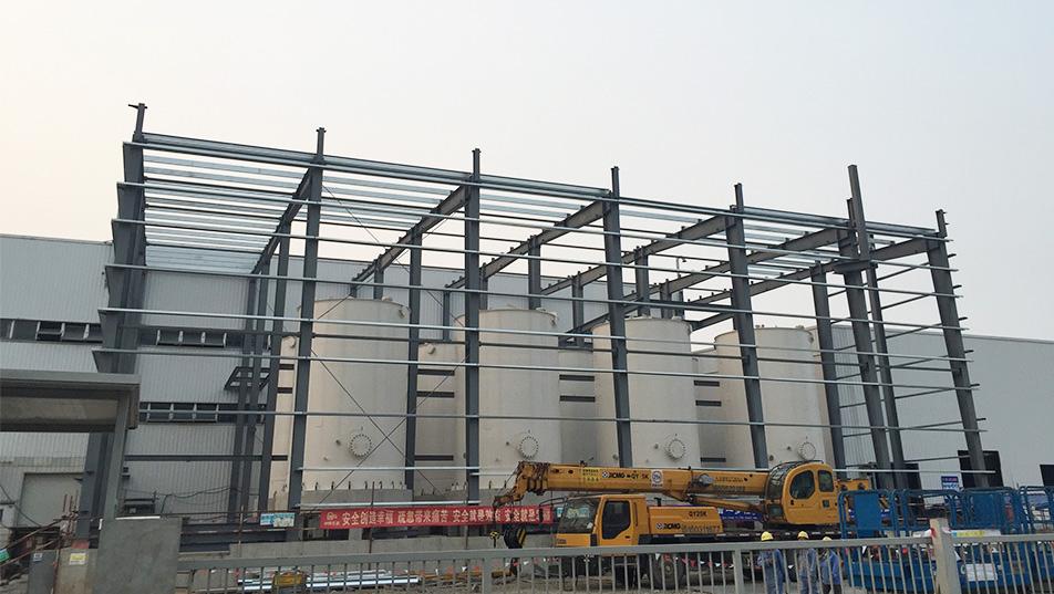 江苏太仓BP项目钢平台、厂房支架制作安装