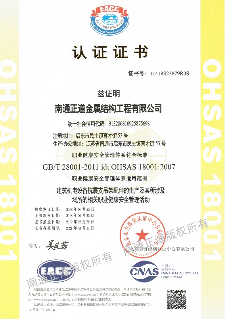 ISO职业健康安全管理体系中文